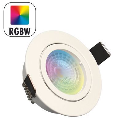 Spot encastrable LED orientable GU10 blanc RGB saphir smart ARLUX