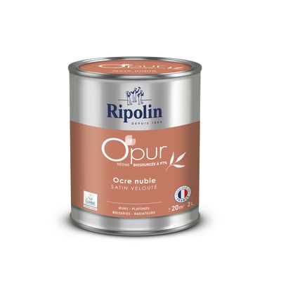 Peinture O'PUR Satin OCRE NUBIE 2L - RIPOLIN