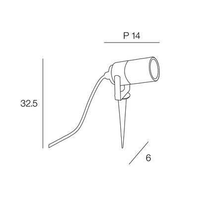 Spot à piquer extérieur GU10 50W IP65 gris - MELVYN COREP