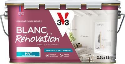 PEINTURE BLANC RENOVATION 2EN1 MAT 2,5L V33