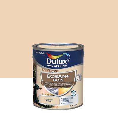 Peinture Ecran+ Bois  Satin Sable Clair 2 L - DULUX VALENTINE