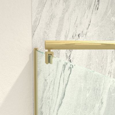 Barre de fixation murale or brossé extensible 70-100 cm paroi de douche à l'italienne AURLANE