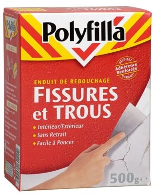 Enduit de rebouchage en poudre pour fissures et trous 500 gr. POLYFILLA