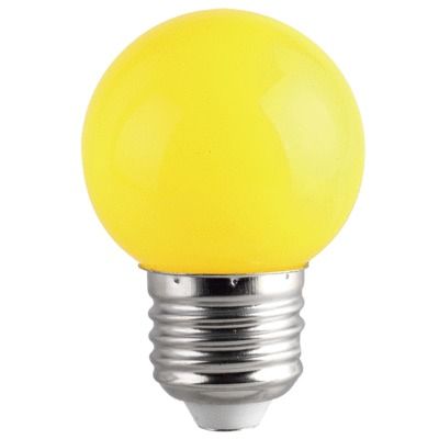 Ampoule LED G45 E27 1W=30W jaune FOX LIGHT