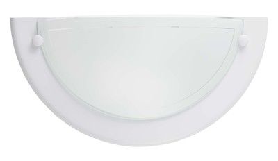 Demi Applique Miramar métal blanc E14 40W - BRILLIANT