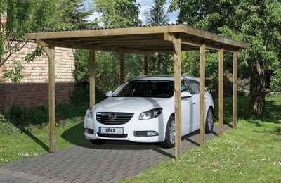 Carport simple -  606 - 300 x 600 cm - toit PVC Livraison gratuite domicile WEKA