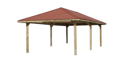 Tonnelle Carport -  651 - 678 x 380 cm Livraison gratuite domicile WEKA