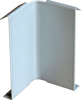 Jonction angle rentrant pour profilé de finition 70 mm laqué gris aluminium JOUPLAST