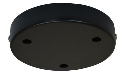 Rosace de luminaire métal diamètre 120 mm noire 3 sorties TIBELEC