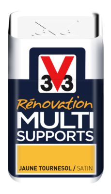 Peinture de rénovation multisupports finition satinée jaune tournesol 75 ml V33