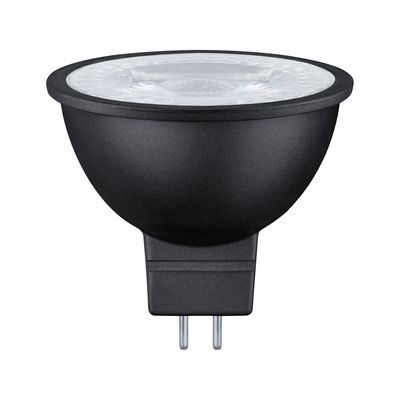 Ampoule LED GU5.3 noir 6.5 W = 445 lumens blanc chaud - PAULMANN