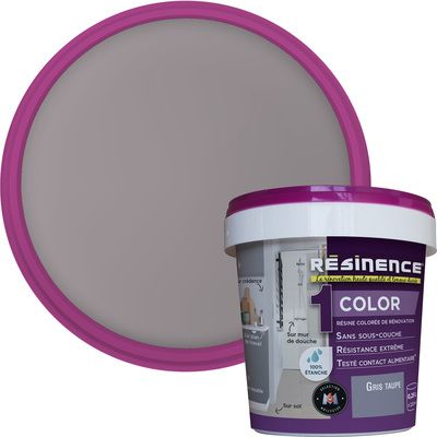 Résine colorée de rénovation gris taupe 250 ml - RESINENCE