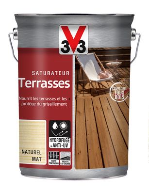 Saturateur pour terrasses naturel 5 l V33