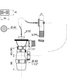 Vidage pour évier 2 bacs ø 60 mm Wirquin