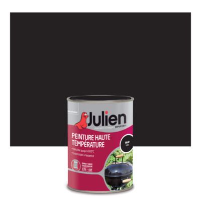 Peinture haute température 600° C noir 250 ml JULIEN