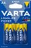 Piles alcalines LR06 Longlife Power(AA)par 6 VARTA