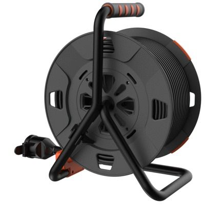 Enrouleur électrique 40m pour jardin IP44 noir/ orange - Quarx