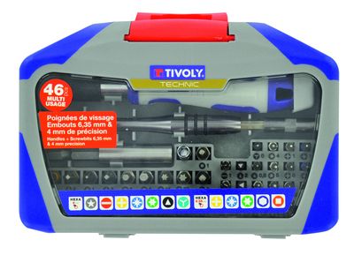 Coffret de 46 embouts de vissage de precision TIVOLY