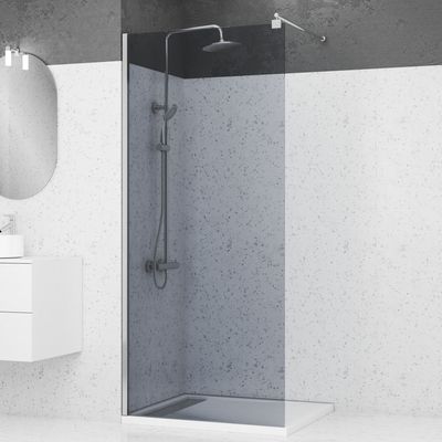 Paroi de douche Parma fumé 90 x 200 x 0,8 cm AURLANE