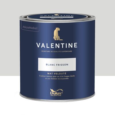 Peinture Valentine Mat Velouté Blanc Frisson 0,5L - DULUX VALENTINE