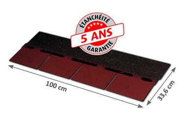 Bardeau canadien bitumé rouge NF 3,05 m² ONDULINE