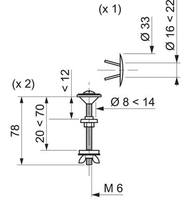 Vis de fixation cuvette sur réservoir par 2 WIRQUIN