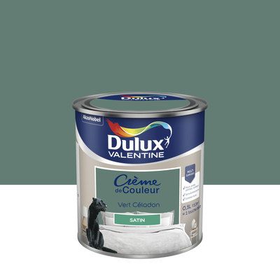 Peinture Crème de Couleur Vert Céladon satin 500 ml - DULUX VALENTINE