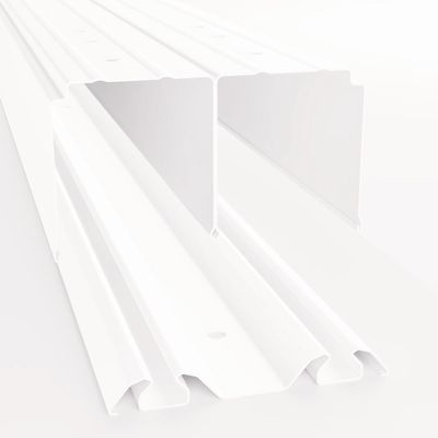 Kit rail haut et bas Blanc 270 cm pour porte de placard YNGENIO