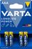 Piles alcalines LR03 (AAA) par 4 VARTA