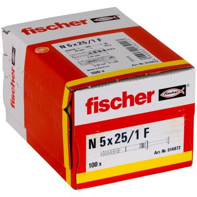 Chevilles à frapper N-F 5 x 25 par 100 FISCHER