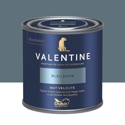 Peinture Valentine Mat Velouté Bleu Divin 0,125 L - DULUX VALENTINE