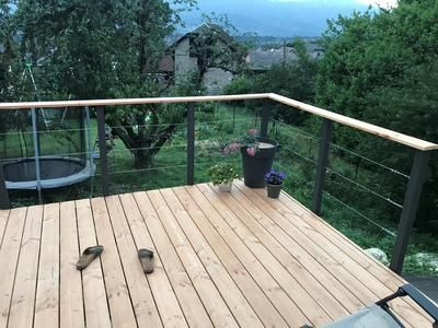 Lame de terrasse en douglas L 3000 x H 145 x Ep 27 mm HENRY TIMBER