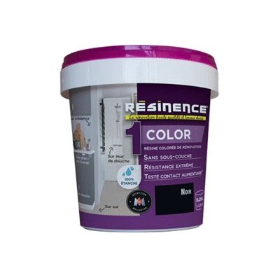 Résine colorée de rénovation noir 250 ml - RESINENCE