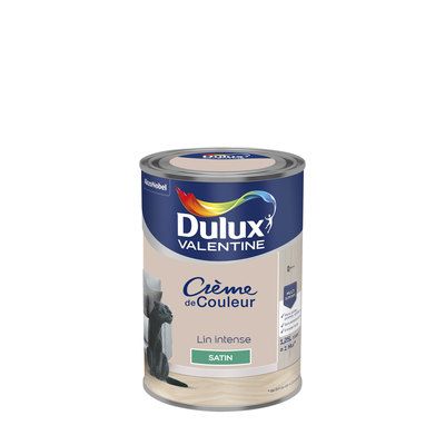 Peinture Crème de couleur Lin Intense satin 1,25 l - DULUX VALENTINE