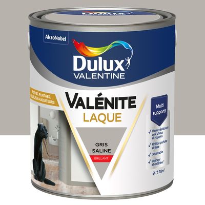 Peinture Boiseries Laque Acrylique Valénite Gris Saline Brill 2 L - DULUX VALENTINE