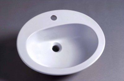 Vasque ovale à encastrer NF Sisteron L 540 x P 430 mm PERLINE