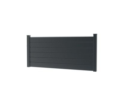 lames Bretagne rectangulaires pour palissade en aluminium l150xL1960 mm ral 7016 sablé par 3 HOMALU