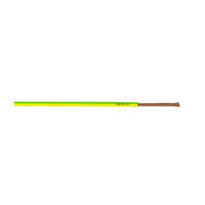 Fil HO7V-R 1 x 6 mm² 25 m vert et jaune