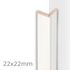 Moulure pliable blanche brillante 22 x 22 x 2600 mm