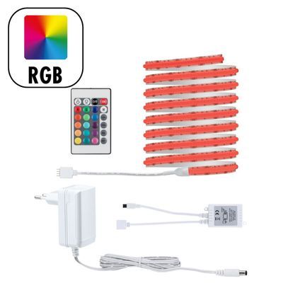 Ruban LED COB 3m prêt à l'emploi multicolore avec télécommande 22W 12V SIMPLED PAULMANN