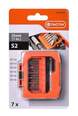 Embouts torx + porte-embout par 7 Eco TACTIX