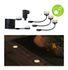 Spots encastrables extérieur LED blanc chaud IP67 3x2W 3x90 lumens 24V Kit de démarrage - Floor Plug & Shine PAULMANN