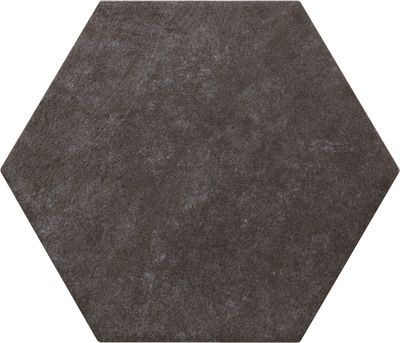 Carrelage intérieur hexagone noir Bibulca 18 x 21 cm