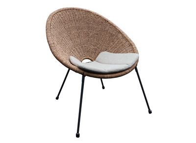 Fauteuil de jardin en résine tressée aspect naturel TORNADO  PROLOISIRS