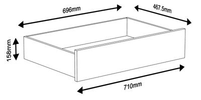 Tiroir Creo intérieur graphite 750 mm OFITRES