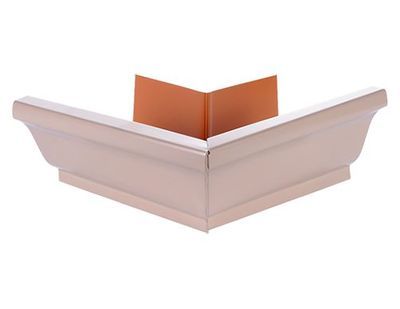 Angle extérieur aluminium beige rosé dév.33 mm pour gouttière SCOVER PLUS