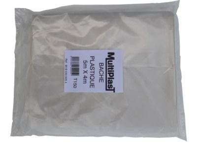 Bâche de protection 30 microns en plastique recyclé 5 x 4 m - MULTIPLAST