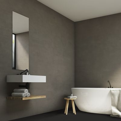 Revêtement mural béton minéral intérieur gris taupe 4 kg RESINENCE