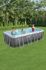 Piscine hors sol rectangulaire Power SteelTM effet rotin gris 488 x 244 x 122 cm BESTWAY