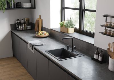 Robinet de cuisine avec douchette Noir Talis 270 - HANSGROHE